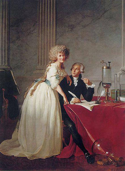 Jacques-Louis David Portrait of Monsieur de Lavoisier and his Wife, chemist Marie-Anne Pierrette Paulze Norge oil painting art